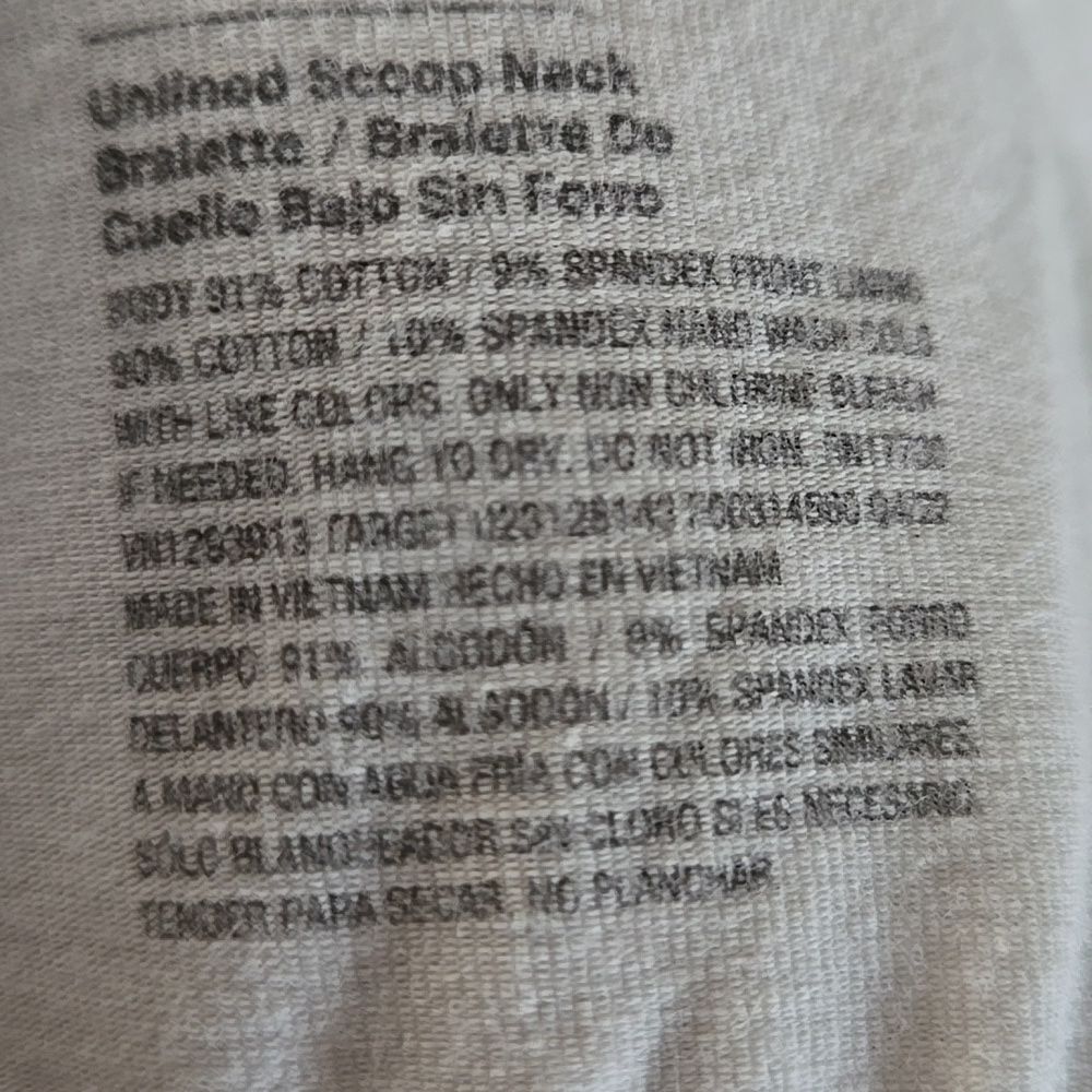 Auden Womens Cotton Stretch Unlined Scoop Bralette White - Picture 7 of 12